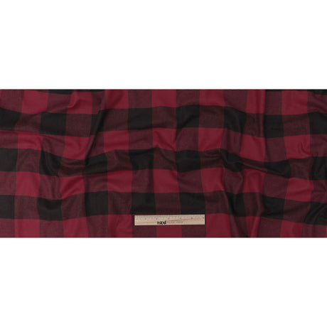 Buffalo Check Cotton Flannel - Black and Red - Seco Collection