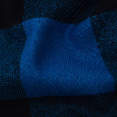 Buffalo Check Cotton Flannel - Black and Blue - Seco Collection