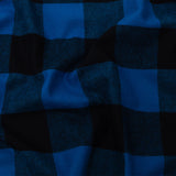 Buffalo Check Cotton Flannel - Black and Blue - Seco Collection