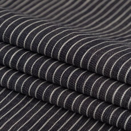 Tornado and Dove Striped Organic Cotton Dobby