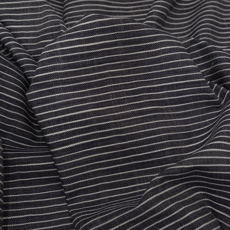 Tornado and Dove Striped Organic Cotton Dobby