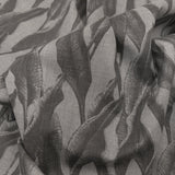 Organic Cotton Shirting - Heathered Vapor and Granite Gray Leaves