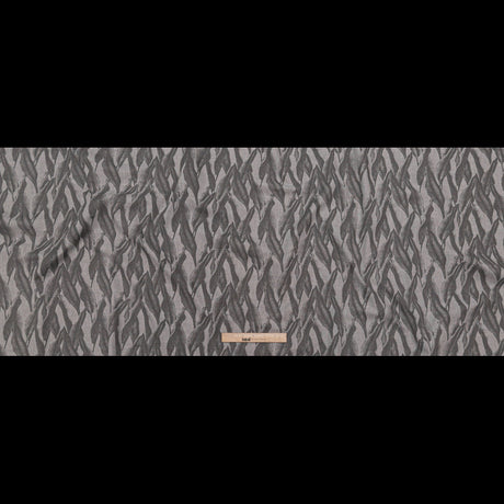 Organic Cotton Shirting - Heathered Vapor and Granite Gray Leaves
