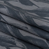 Organic Cotton Shirting - Heathered Icelandic Blue and Grisaille Leaves