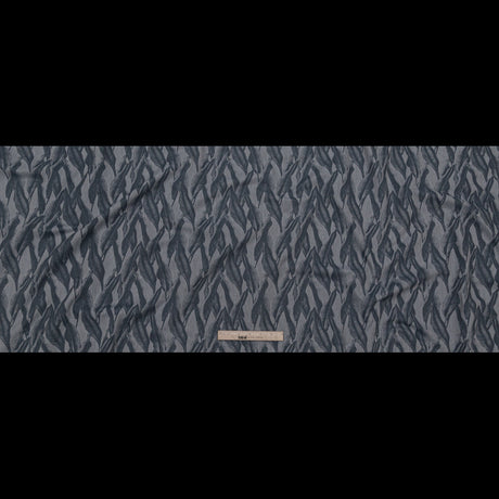Organic Cotton Shirting - Heathered Icelandic Blue and Grisaille Leaves