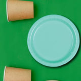24 Count Fresh Mint 7" Paper Dessert Plates Perfect for Parties Weddings Showers