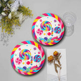 8 Ct. Candy World Paper Dinner Plates 9" Colorful Candy & Lollipop Design