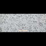 Stretch Net with Sequins - White Fancy Floral Clusters on Black
