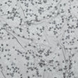 Stretch Net with Sequins - White Fancy Floral Clusters on Black