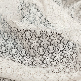 Famous NYC Designer Crystal Gray Stretch Floral Lace