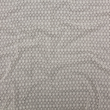 Famous NYC Designer Crystal Gray Stretch Floral Lace