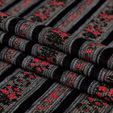Famous NYC Designer American Beauty and Black Striped Acrylic Tweed
