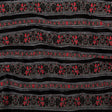 Famous NYC Designer American Beauty and Black Striped Acrylic Tweed