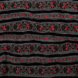 Famous NYC Designer American Beauty and Black Striped Acrylic Tweed