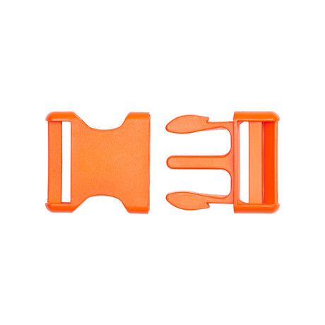 Lucille Italian Large Red Orange Plastic Release Buckle