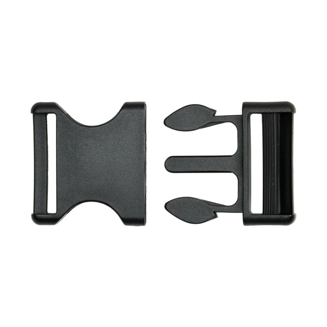 Lucille Italian Extra Large Black Plastic Release Buckle