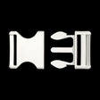 Lucille Italian Extra Large Cloud Dancer Plastic Release Buckle