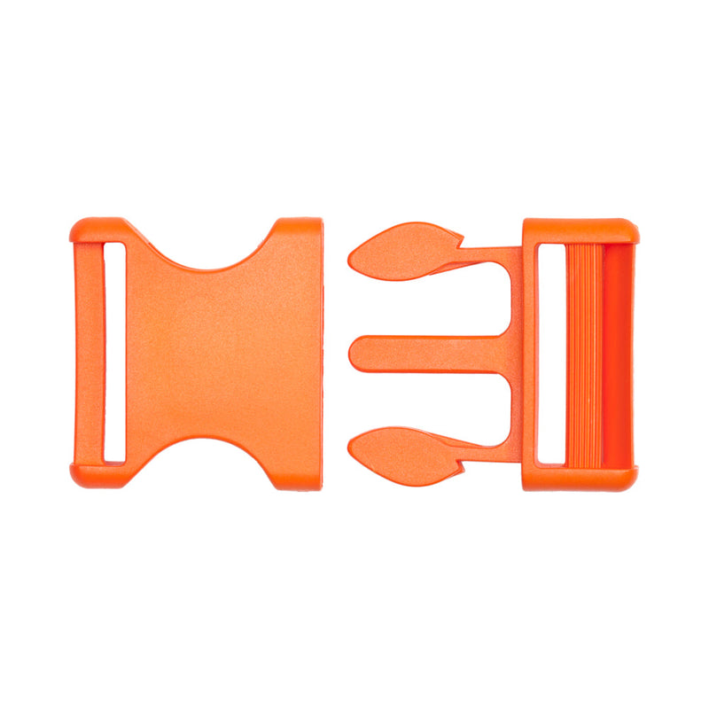 Lucille Italian Extra Large Red Orange Plastic Release Buckle