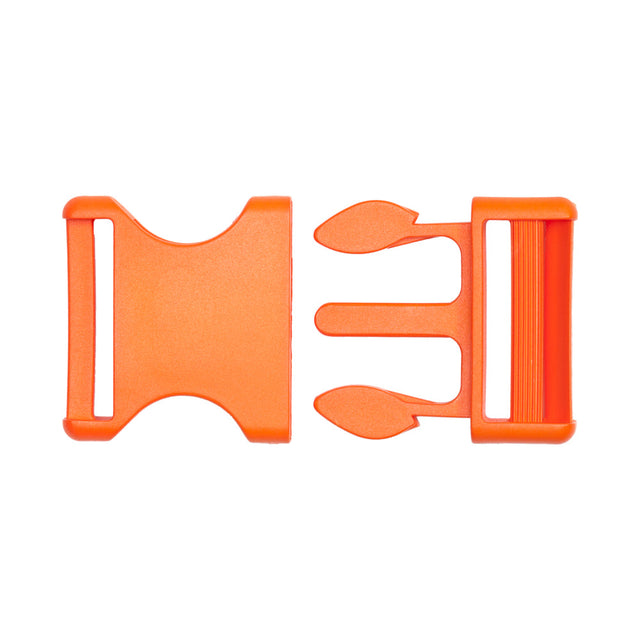 Lucille Italian Extra Large Red Orange Plastic Release Buckle