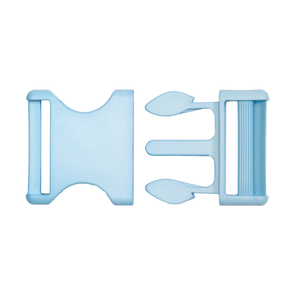 Lucille Italian Extra Large Plume Blue Plastic Release Buckle