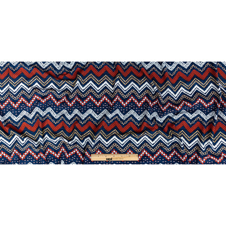 Compression Swimwear Tricot, UV Protective with Aloe Vera Microcapsules - Red and Navy Peony Nautical Ropes - Caye Collection