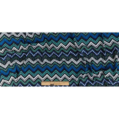 Compression Swimwear Tricot, UV Protective with Aloe Vera Microcapsules - Monaco Blue and Aqua Nautical Ropes - Caye Collection