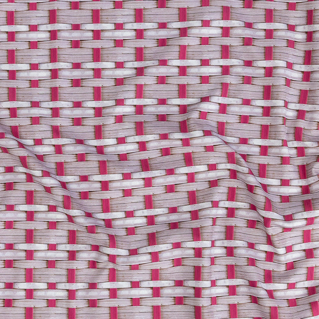 Pink and Mauve Shadows Wicker Basket Caye UV Protective Compression Swimwear Tricot with Aloe Vera Microcapsules