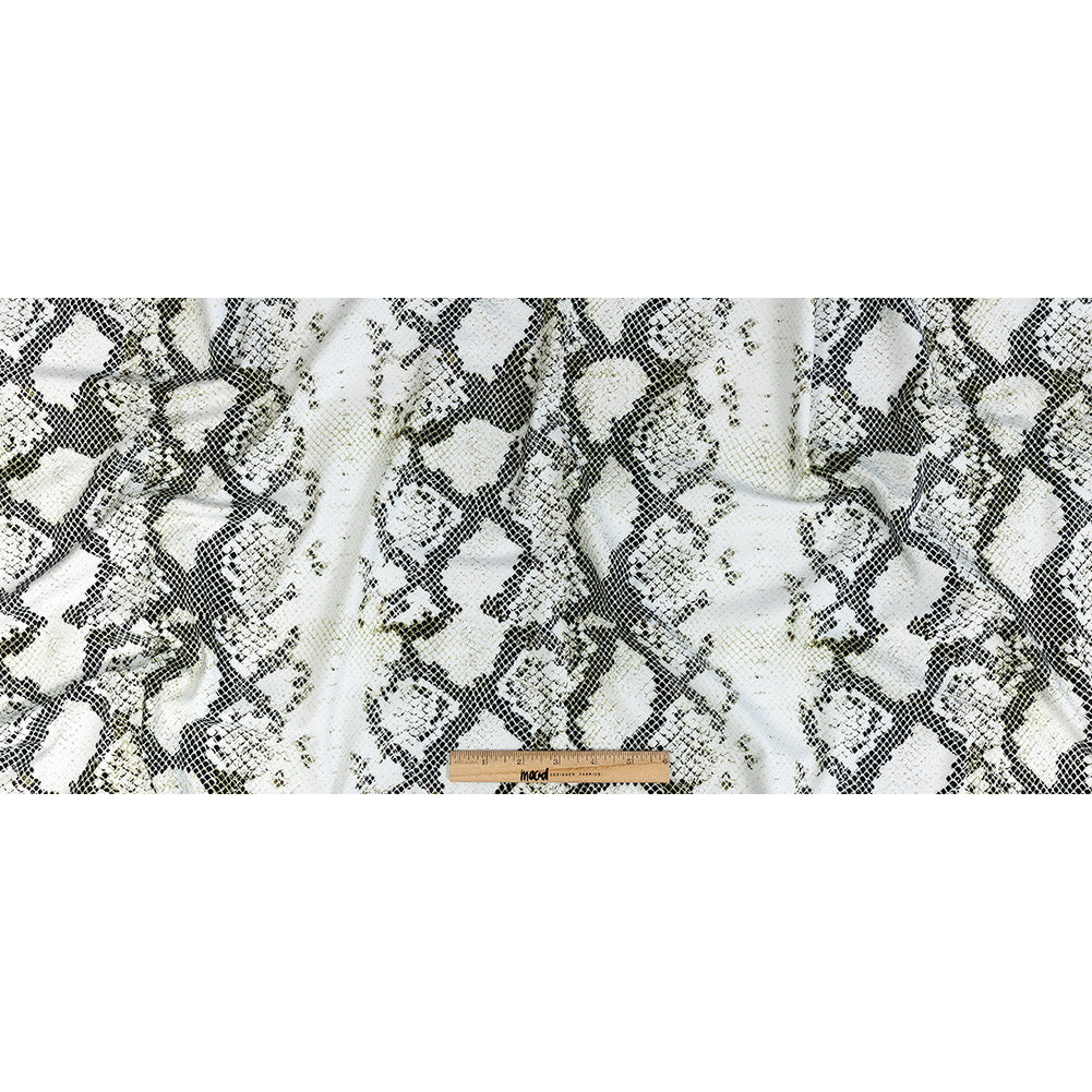 Compression Swimwear Tricot, UV Protective with Aloe Vera Microcapsules - White and Black Python - Caye Collection
