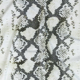 Compression Swimwear Tricot, UV Protective with Aloe Vera Microcapsules - White and Black Python - Caye Collection