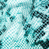 Compression Swimwear Tricot, UV Protective with Aloe Vera Microcapsules - Turquoise Python - Caye Collection