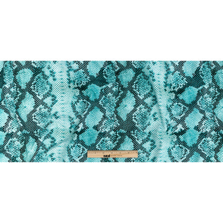 Compression Swimwear Tricot, UV Protective with Aloe Vera Microcapsules - Turquoise Python - Caye Collection