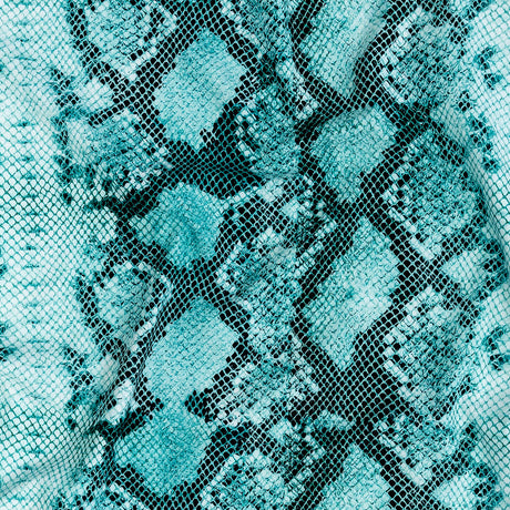 Compression Swimwear Tricot, UV Protective with Aloe Vera Microcapsules - Turquoise Python - Caye Collection