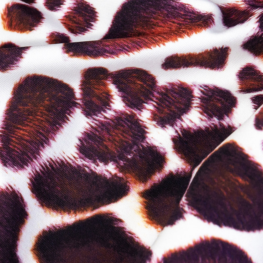 Brown Giraffe Caye UV Protective Compression Swimwear Tricot with Aloe Vera Microcapsules