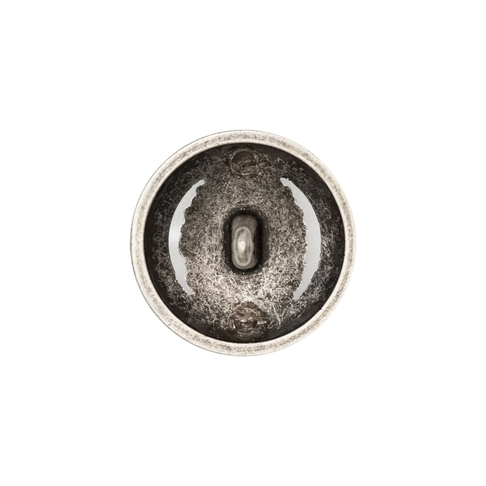 Italian Silver Metal Crest Shank Button - 32L/20mm