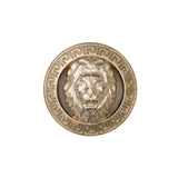Italian Gold Metal Crest Shank Button - 36L/23mm