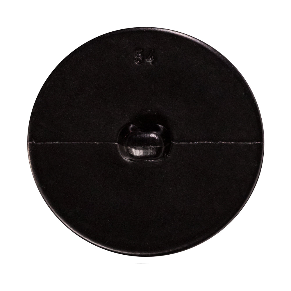 Black Cross Stitch Plastic Shank Back Button - 54L/34mm