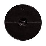 Black Cross Stitch Plastic Shank Back Button - 54L/34mm