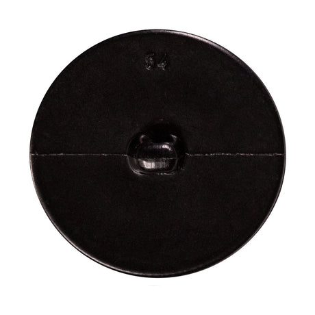 Black Cross Stitch Plastic Shank Back Button - 54L/34mm