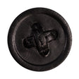 Black Cross Stitch Plastic Shank Back Button - 54L/34mm