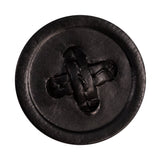 Black Cross Stitch Plastic Shank Back Button - 54L/34mm