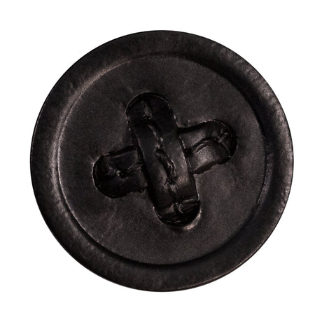 Black Cross Stitch Plastic Shank Back Button - 54L/34mm