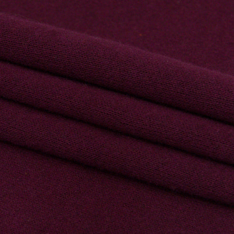 Italian Burgundy and Shaved Chocolate Reversible Wool Double Knit