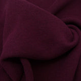 Italian Burgundy and Shaved Chocolate Reversible Wool Double Knit