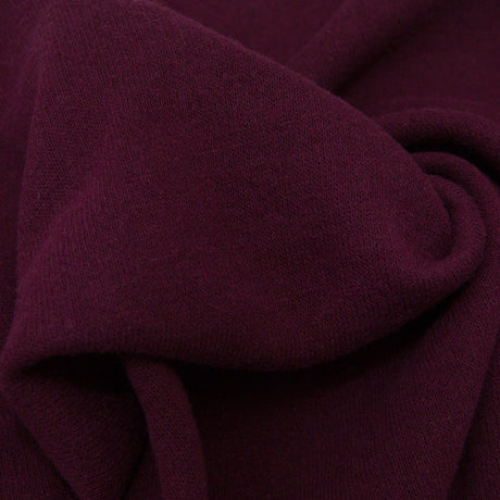 Italian Burgundy and Shaved Chocolate Reversible Wool Double Knit