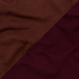 Italian Burgundy and Shaved Chocolate Reversible Wool Double Knit