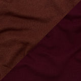 Italian Burgundy and Shaved Chocolate Reversible Wool Double Knit