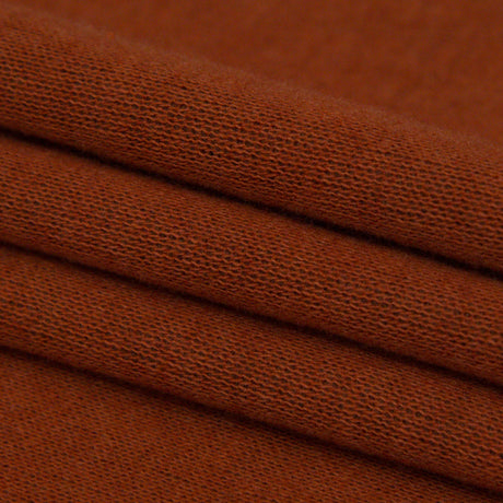 Italian Baked Clay and Carob Brown Reversible Wool Double Knit