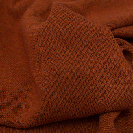 Italian Baked Clay and Carob Brown Reversible Wool Double Knit