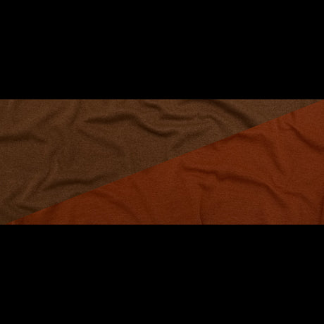 Italian Baked Clay and Carob Brown Reversible Wool Double Knit