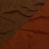 Italian Baked Clay and Carob Brown Reversible Wool Double Knit